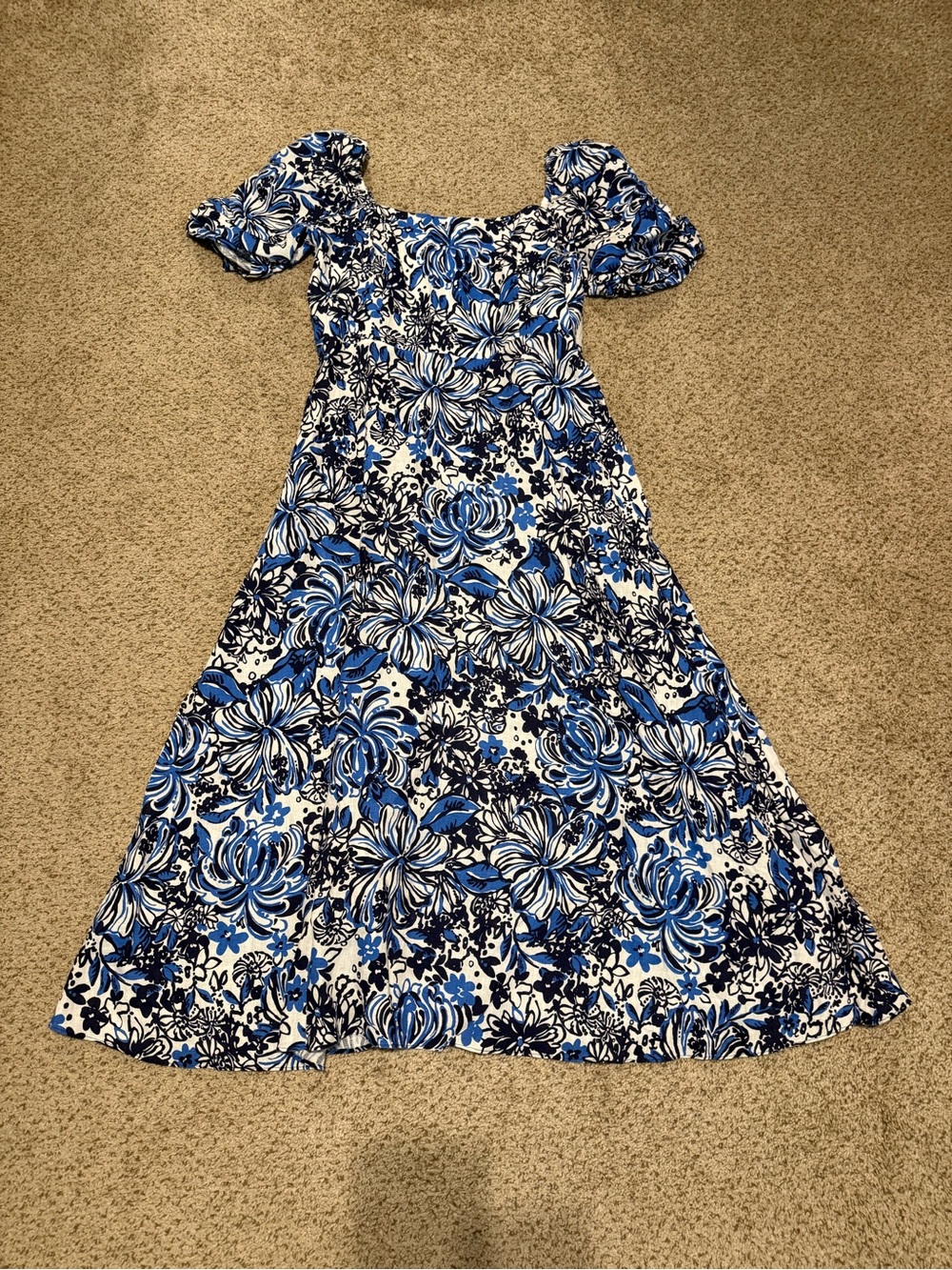 Lilly Pulitzer Dotti Midi Dress in Low Tide Navy